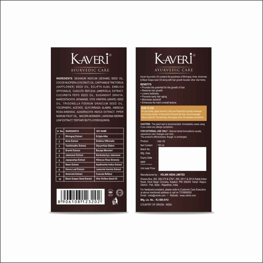 Kaveri Ayurvedic Hair Oil For Hair Growth Hair Fall Control And Hair Growth With Bringharaj Comb Applicator Bottle For Men & Women - Image 5