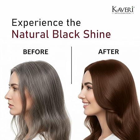 Kaveri Henna-Based Hair Color Natural Brown for Men & Women | No Ammonia, Enriched with Vital Herbs | Long-Lasting Hair Dye | 15g - Image 4