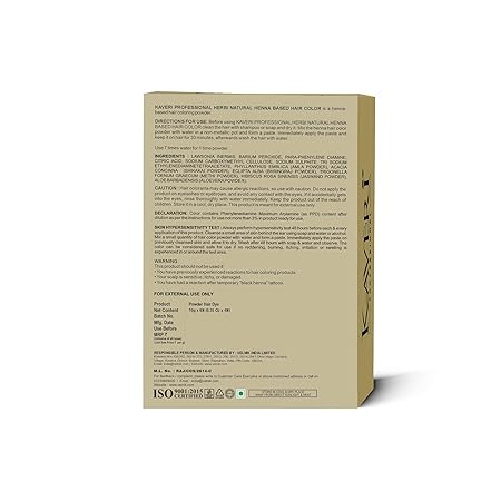 Kaveri Professional Herbi Natuiral Natural Black Henna Hair Color - Hair Color Mehndi For Men Women - No Ammonia Enriched With Vital Herbs 10Gm (1 Box - 6 Packs) - Image 7