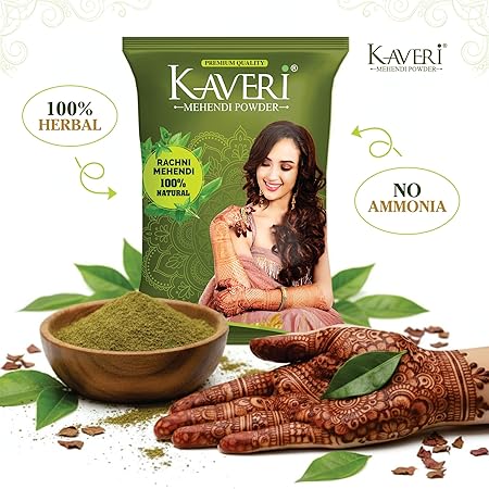 Kaveri Mehendi Powder 100% Natural Henna Powder For Hairs, Hands & Feet (500 gm) - Image 7