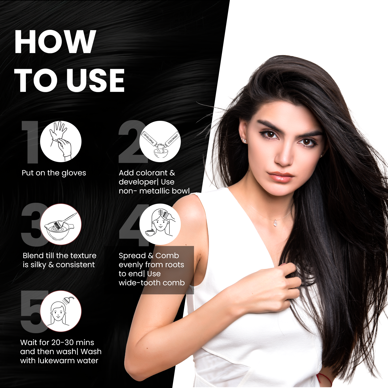 Kaveri Fruit Vinegar Gel Hair Color for Grey Coverage – Ammonia Free | 450ml x 2 - Image 8