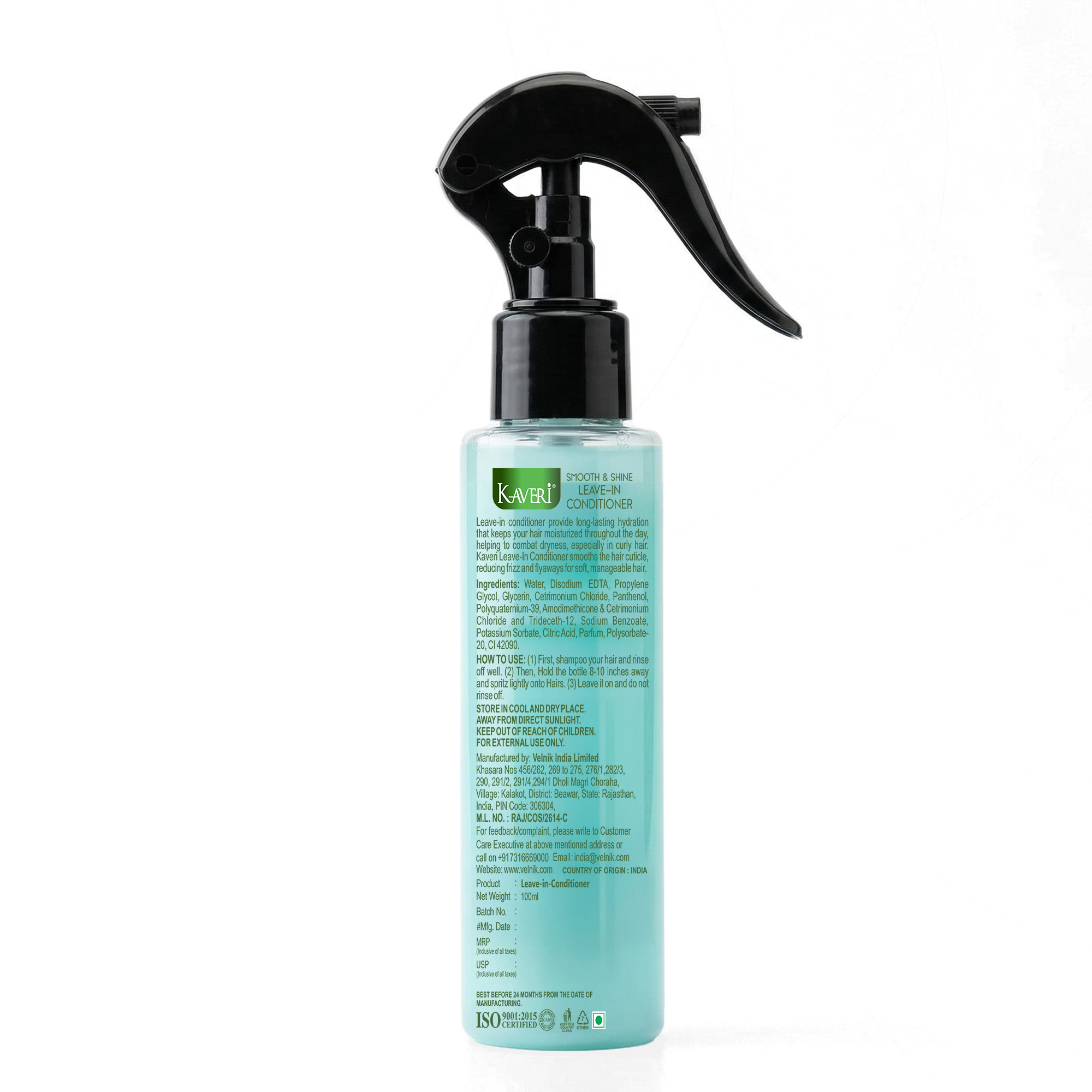 Kaveri Leave In Conditioner for Frizz Free, Smooth & Silky Hair – 100ml - Image 2