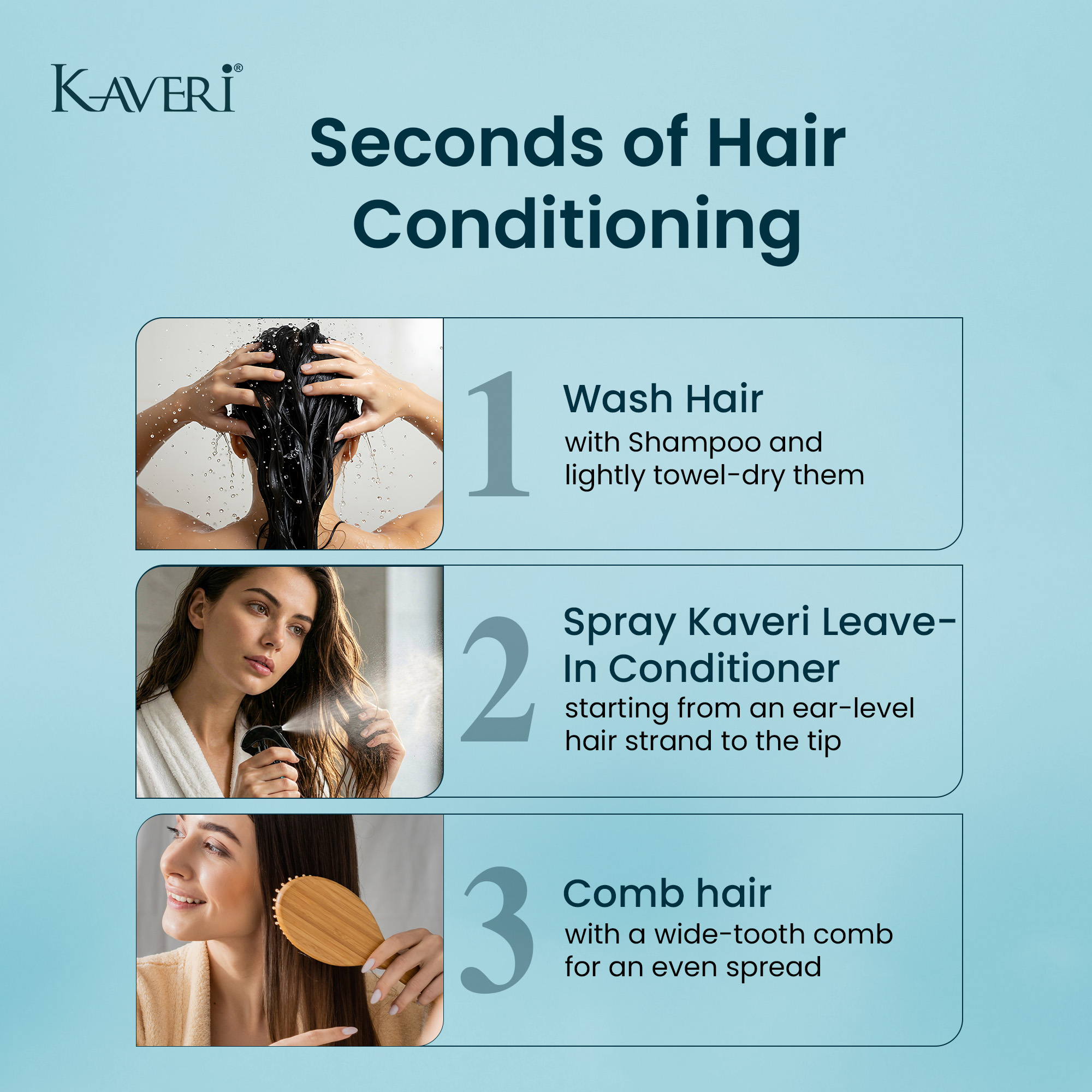 Kaveri Leave In Conditioner for Frizz Free, Smooth & Silky Hair – 100ml - Image 6