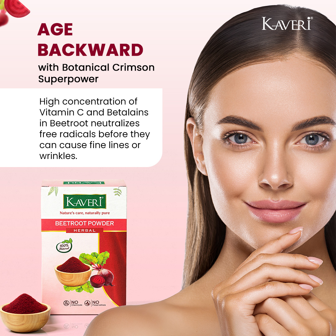 Kaveri Herbal Beetroot Powder | Natural Face & Hair Pack | Helps in Brightening, Pigmentation Care & Scalp Nourishment | 200gm - Image 11