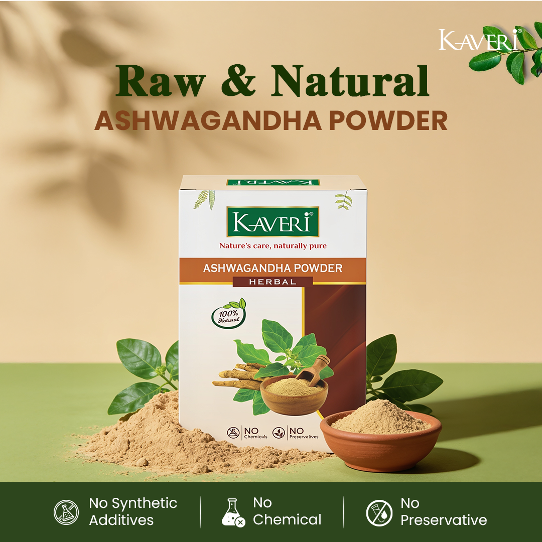 Kaveri Ashwagandha Powder for Hair & Skin Care | Natural Organic Herbal Ashwagandha Powder | DIY Face Pack & Hair Mask | Chemicals & Preservatives Free 200gm - Image 6