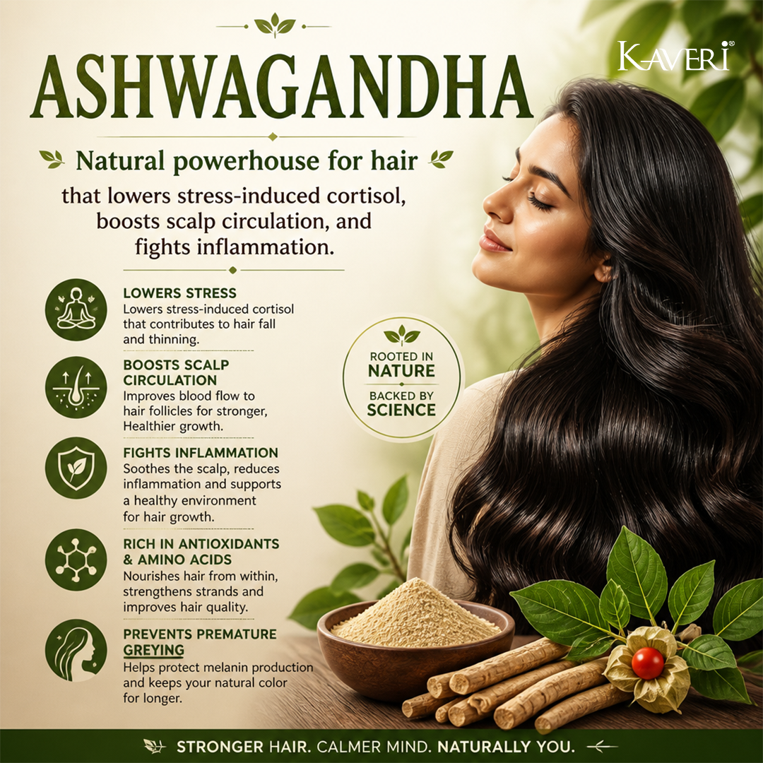 Kaveri Ashwagandha Powder for Hair & Skin Care | Natural Organic Herbal Ashwagandha Powder | DIY Face Pack & Hair Mask | Chemicals & Preservatives Free 200gm - Image 9