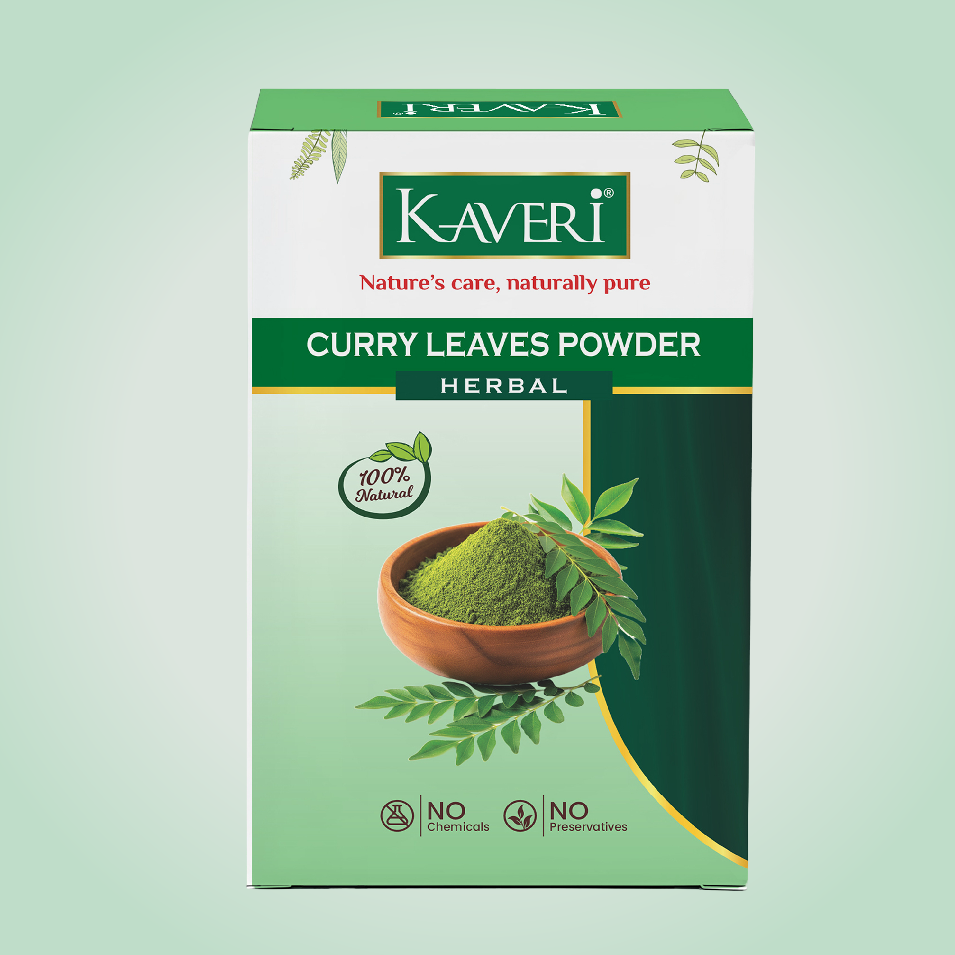 Kaveri Curry Leaves Powder for Hair Care – 100% Natural Curry Patta Powder | Herbal Hair Mask & Scalp Care |Chemicals & Preservatives Free 200gm