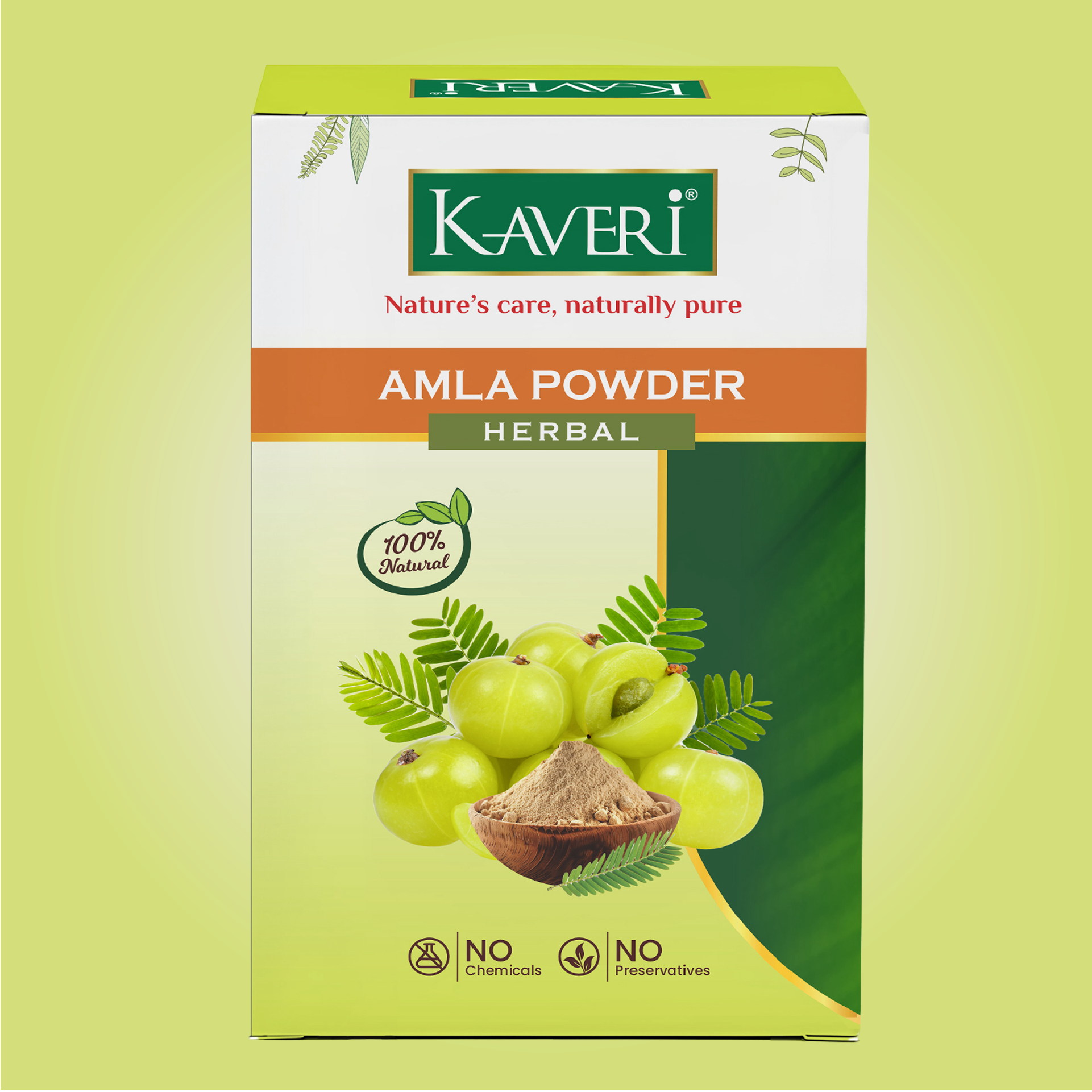 Kaveri Amla Powder for Hair & Skin Care | Pure Indian Gooseberry Powder | DIY Herbal Hair Mask, Face Pack & Scalp Care | 200g