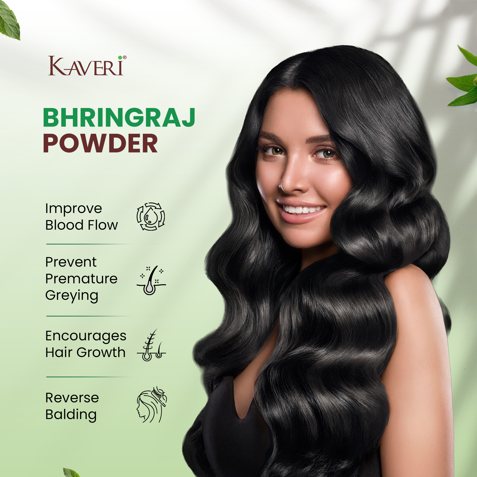 Kaveri Bhringraj Powder for Hair Growth & Scalp Care | Natural Herbal Powder | Helps Reduce Hair Fall & Dandruff | Chemical & Preservative Free | Ayurvedic Hair Care Powder 200g - Image 7