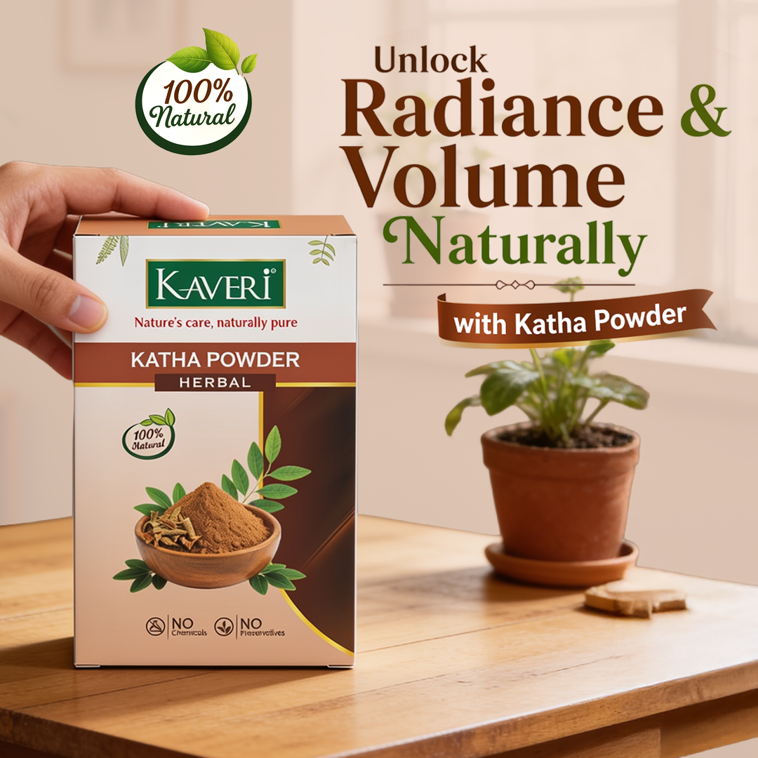 Kaveri Katha Powder for Hair & Skin Care Natural Organic Herbal Katha Powder | DIY Face Pack & Hair Mask | No Chemicals & No Preservatives 200gm - Image 4