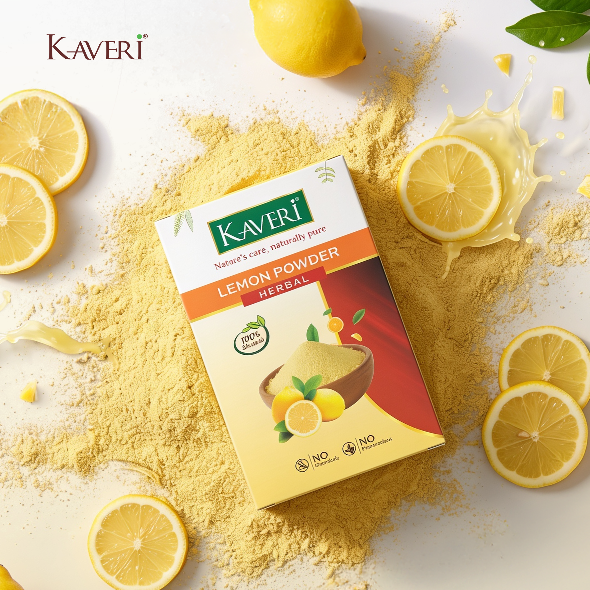 Kaveri Lemon Powder for Hair & Skin Care | Natural Lemon Peel Powder | Herbal Face Pack & Hair Mask | Supports Oil Control & Glowing Skin | Chemicals & Preservatives Free 200g - Image 3