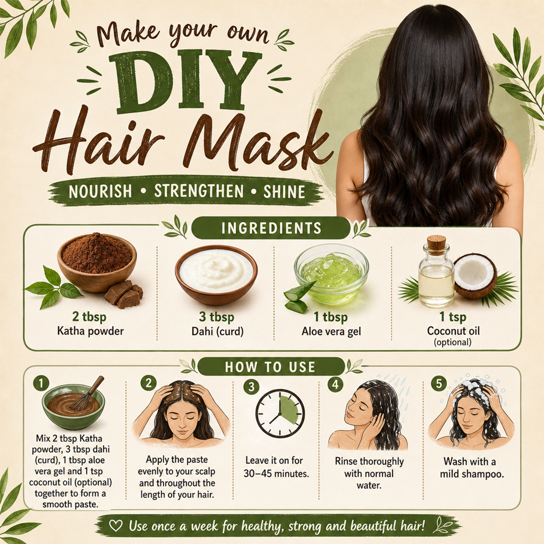 Kaveri Katha Powder for Hair & Skin Care Natural Organic Herbal Katha Powder | DIY Face Pack & Hair Mask | No Chemicals & No Preservatives 200gm - Image 8