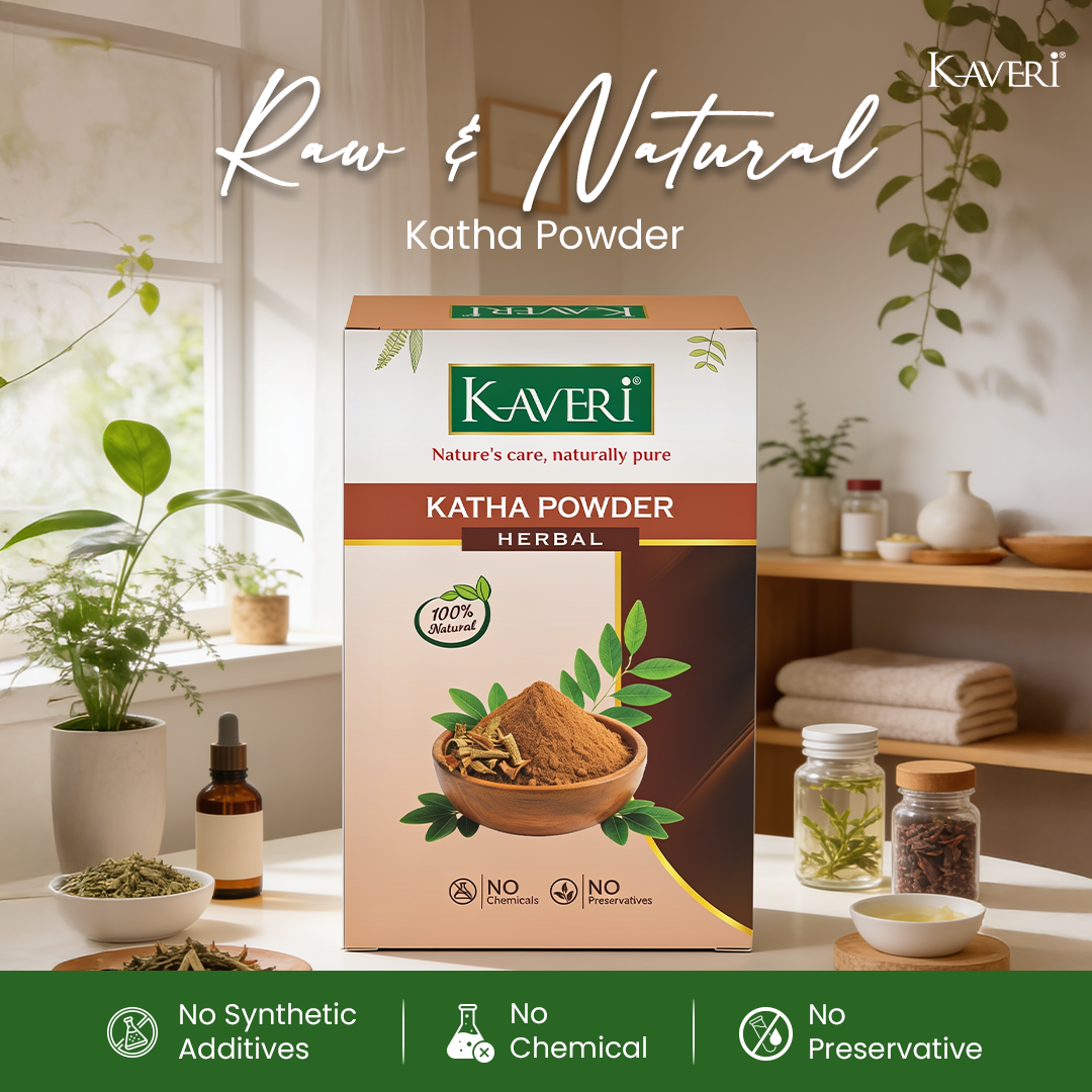 Kaveri Katha Powder for Hair & Skin Care Natural Organic Herbal Katha Powder | DIY Face Pack & Hair Mask | No Chemicals & No Preservatives 200gm - Image 3
