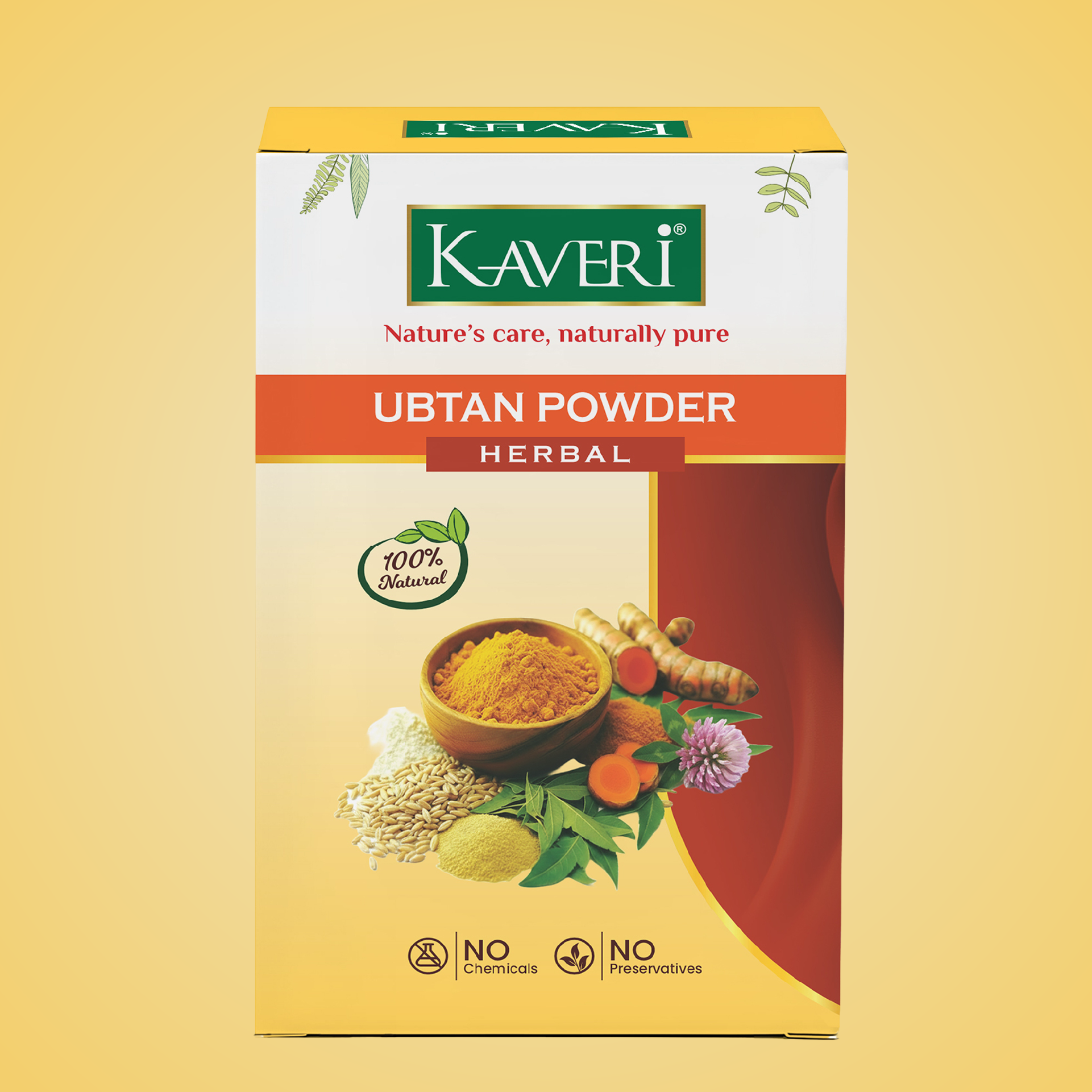 Kaveri Ubtan Powder for Glowing Skin & Tan Removal | Nature Sunnipindi Herbal Nalangu Maavu Ubtan Bath Powder For Skin | Ubtan Body Scrub | Face Pack Mask | Chemicals & Preservatives Free 200gm