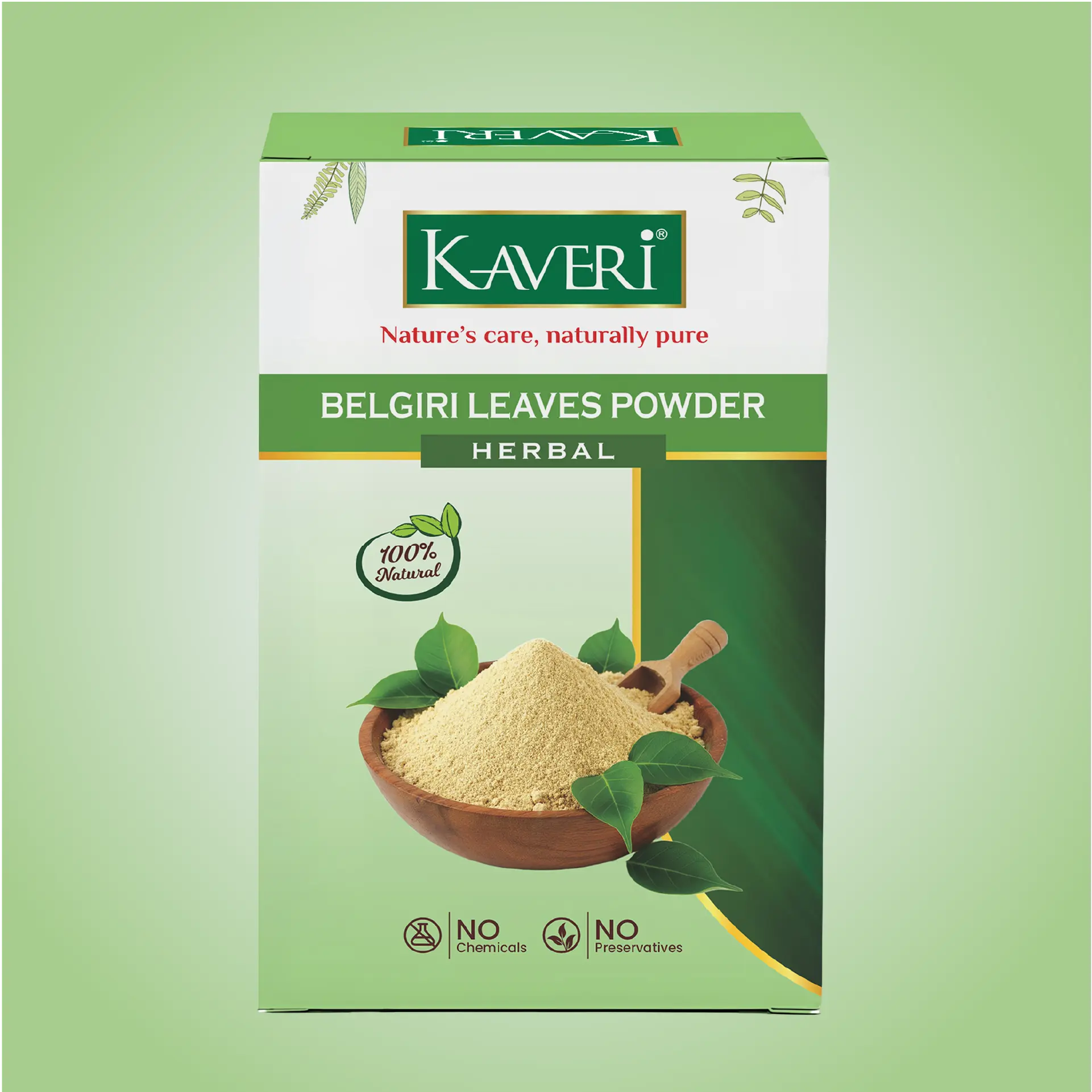 Kaveri Belgiri Leaves Powder | Natural Bael Leaf Powder for Skin & Hair Care | Herbal Face Pack | Scalp Care & Hair Mask| Chemicals & Preservatives Free 200g