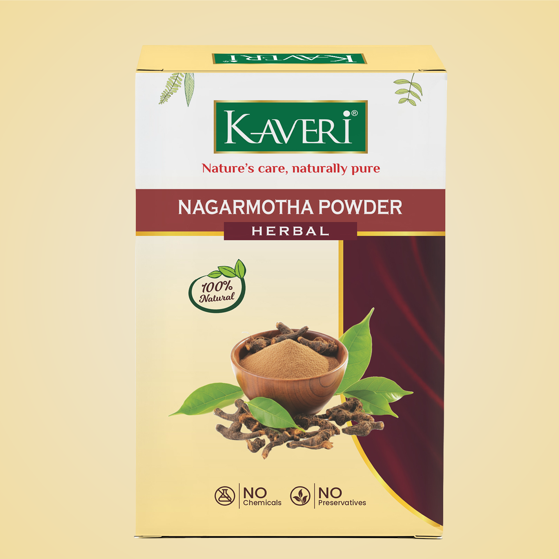 Kaveri Nagarmotha Powder for Skin & Hair Care |Natural Cyperus Rotundus Powder | Herbal Face Pack & Hair Mask | Helps Control Excess Oil & Dandruff | Chemicals & Preservatives Free 200g
