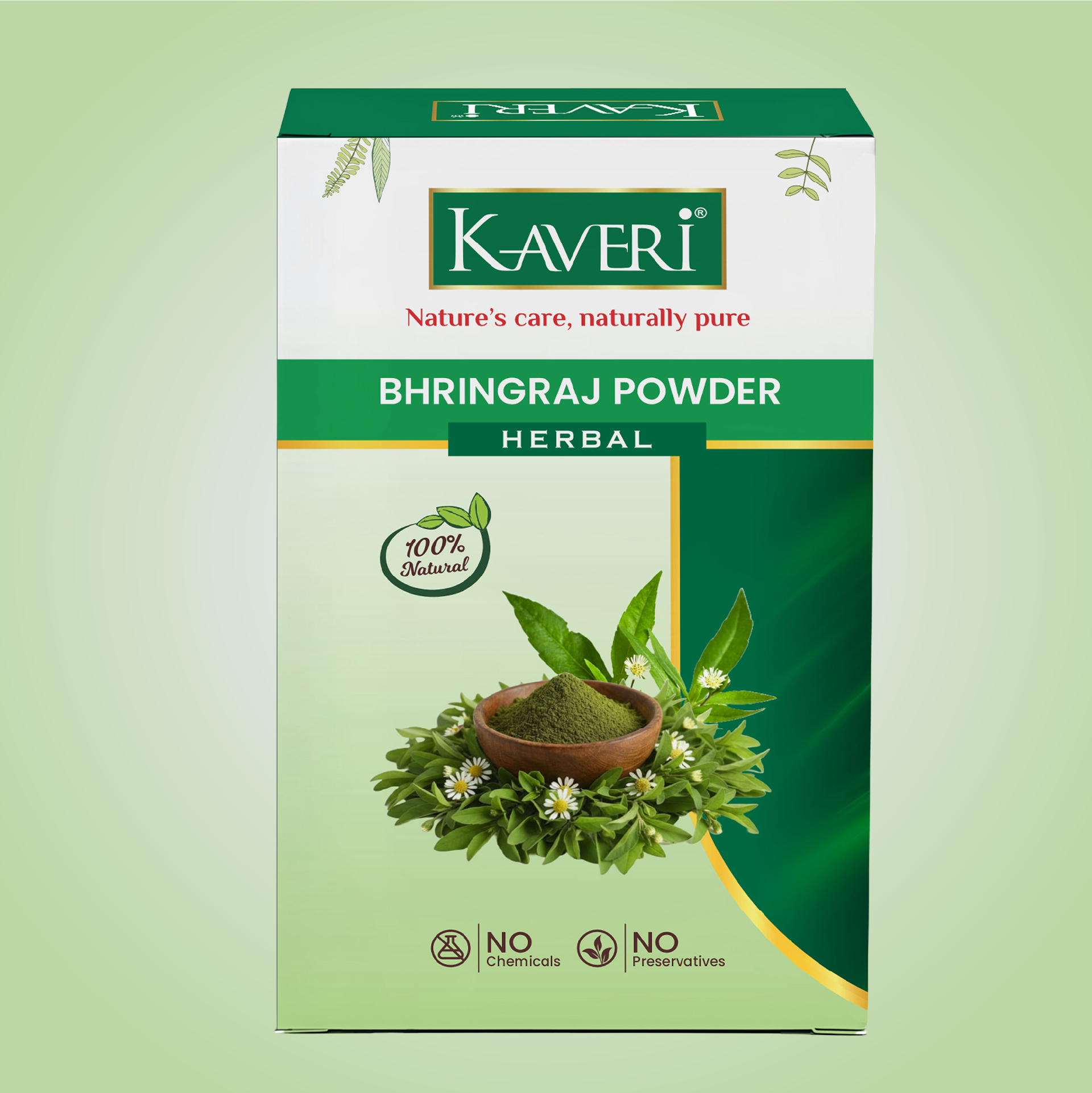 Kaveri Bhringraj Powder for Hair Growth & Scalp Care | Natural Herbal Powder | Helps Reduce Hair Fall & Dandruff | Chemical & Preservative Free | Ayurvedic Hair Care Powder 200g