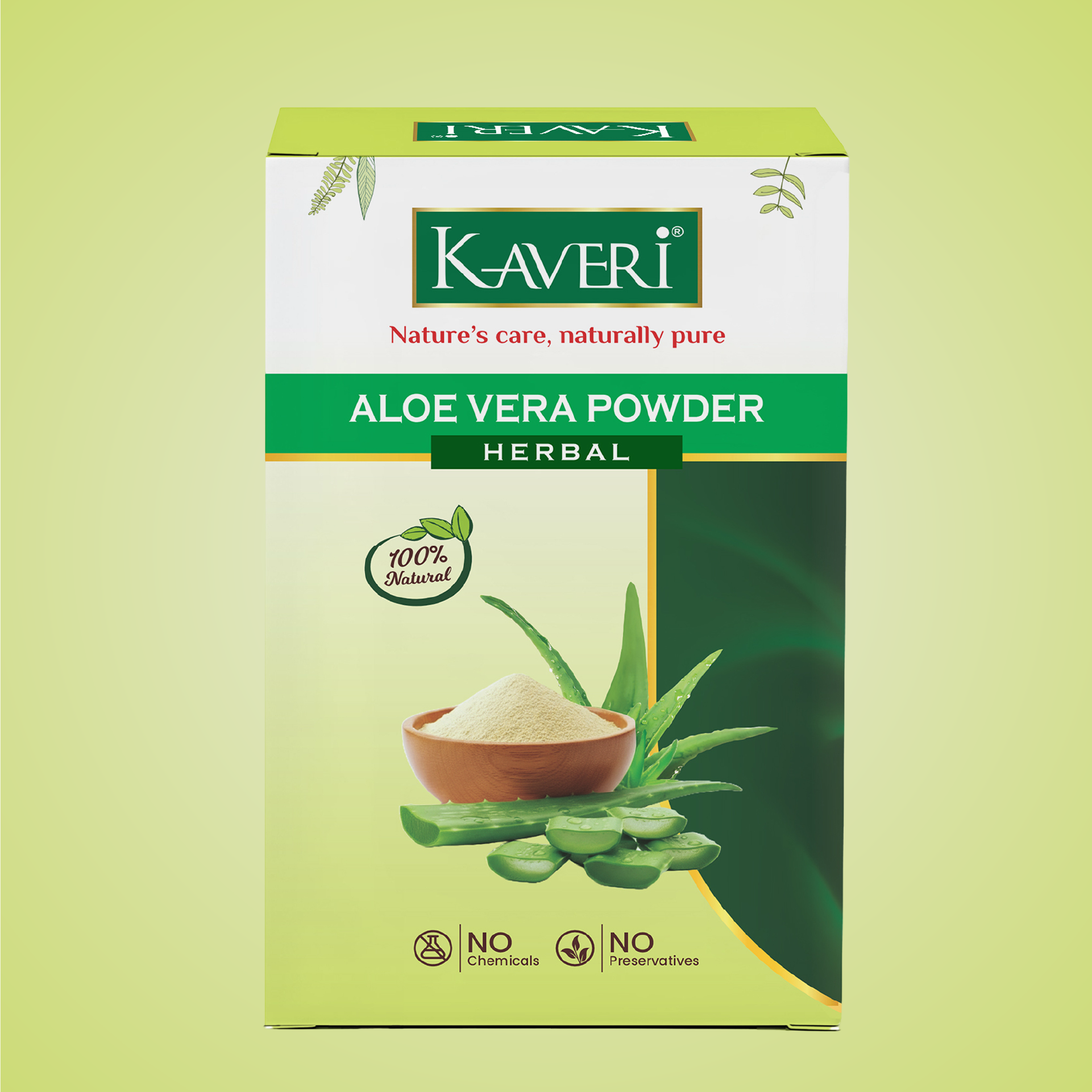 Kaveri Aloe Vera Natural Organic Powder for Hair & Skin | Chemical & Preservatives Free | For Face Pack Hair Mask & Scalp Nourishment | 200gm