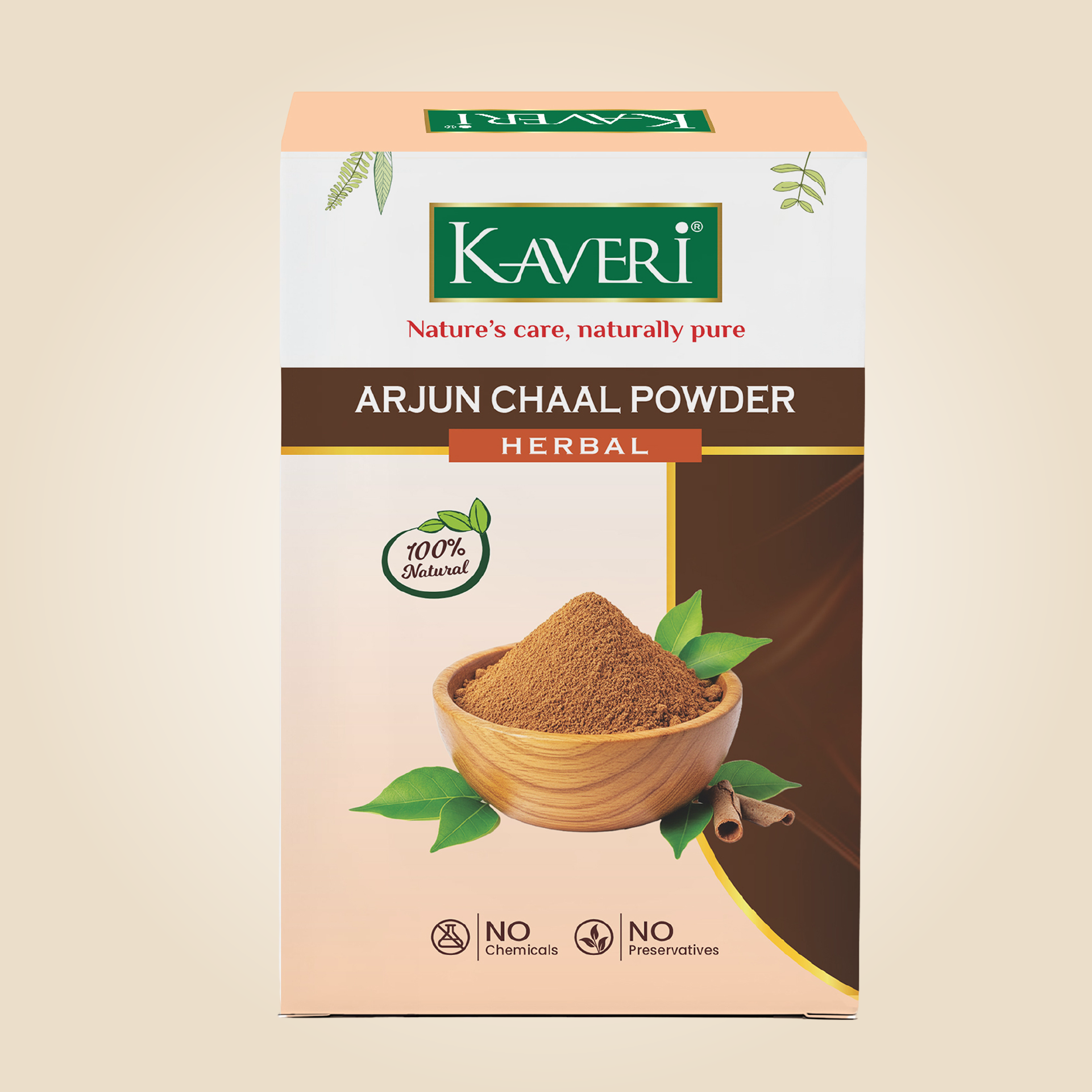 Kaveri Arjun Chaal Powder for Healthy Skin & Strong Hair |Arjun Bark Powder| Pure Ayurvedic Herbal Powder for Face Pack Scalp Care & Hair Nourishment | Chemical & Preservatives Free 200g