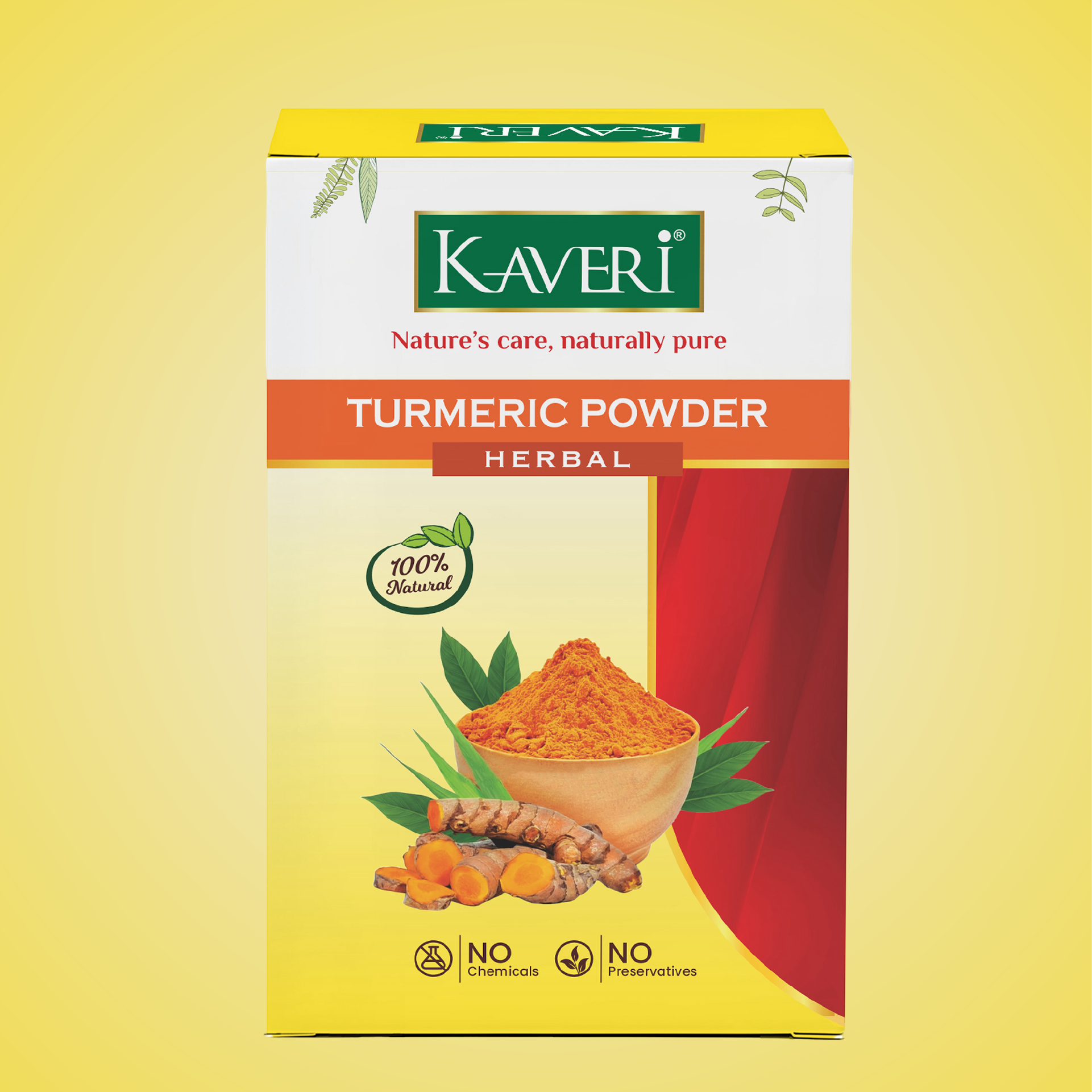 Kaveri Turmeric Powder for Face & Skin Care |Pure Natural Herbal Haldi Powder | DIY Face Pack for Glowing Skin | No Chemicals & Preservatives| 200gm