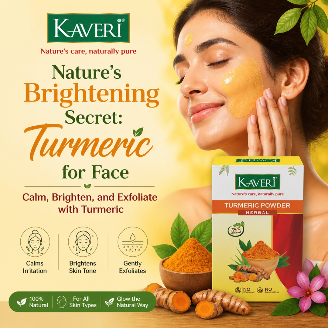 Kaveri Turmeric Powder for Face & Skin Care |Pure Natural Herbal Haldi Powder | DIY Face Pack for Glowing Skin | No Chemicals & Preservatives| 200gm - Image 7