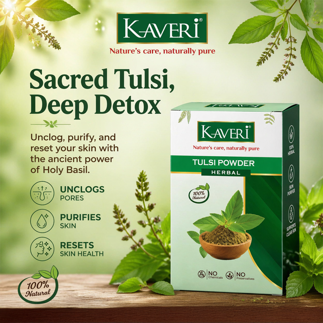 Kaveri Tulsi Powder for Skin & Hair Care | Natural Holy Basil Powder | Herbal Face Pack & Hair Mask | Helps Control Dandruff & Refresh Skin | Chemicals & Preservatives Free 200g - Image 5