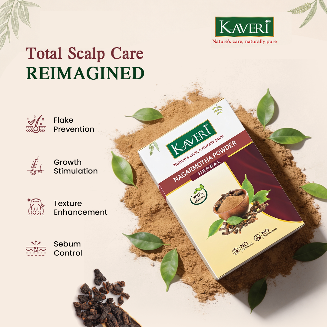 Kaveri Nagarmotha Powder for Skin & Hair Care |Natural Cyperus Rotundus Powder | Herbal Face Pack & Hair Mask | Helps Control Excess Oil & Dandruff | Chemicals & Preservatives Free 200g - Image 4
