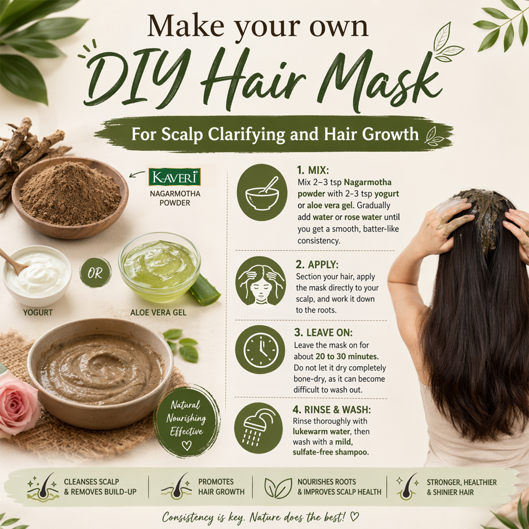 Kaveri Nagarmotha Powder for Skin & Hair Care |Natural Cyperus Rotundus Powder | Herbal Face Pack & Hair Mask | Helps Control Excess Oil & Dandruff | Chemicals & Preservatives Free 200g - Image 7