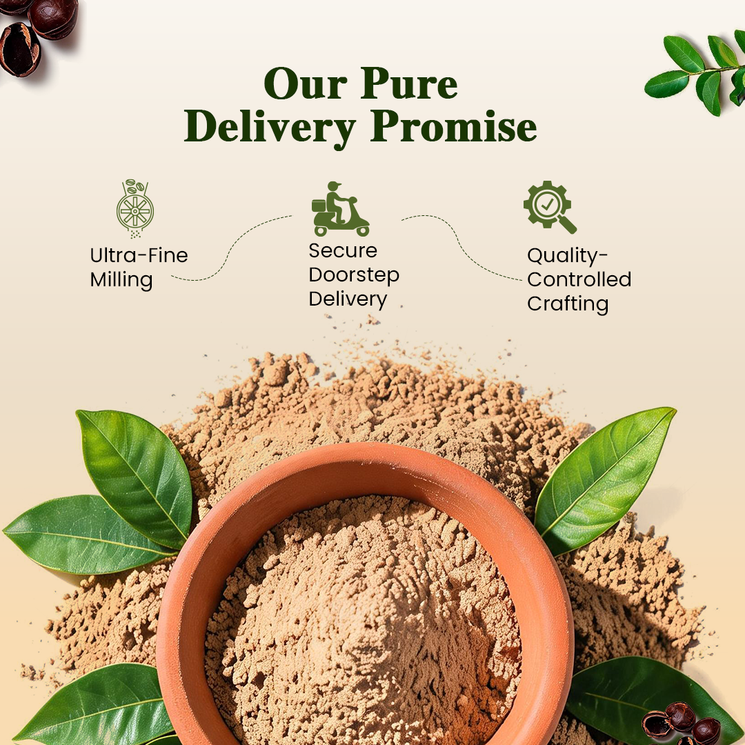 Kaveri Organic Reetha Powder (Sapindus mukorossi) for Hair & Scalp Care, Gently Cleanses, Supports Healthy Hair, Natural & Chemical-Free – 200g - Image 6