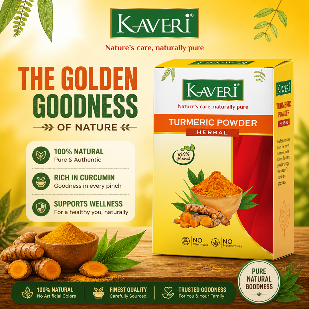 Kaveri Turmeric Powder for Face & Skin Care |Pure Natural Herbal Haldi Powder | DIY Face Pack for Glowing Skin | No Chemicals & Preservatives| 200gm - Image 4